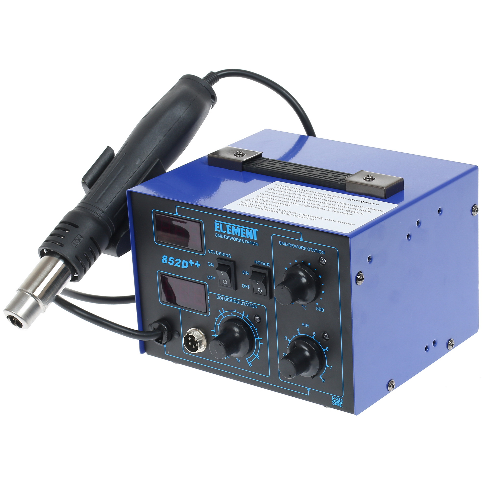 Паяльная станция ELEMENT 852D++ 8105944 STDN-0124733 - Вид №2