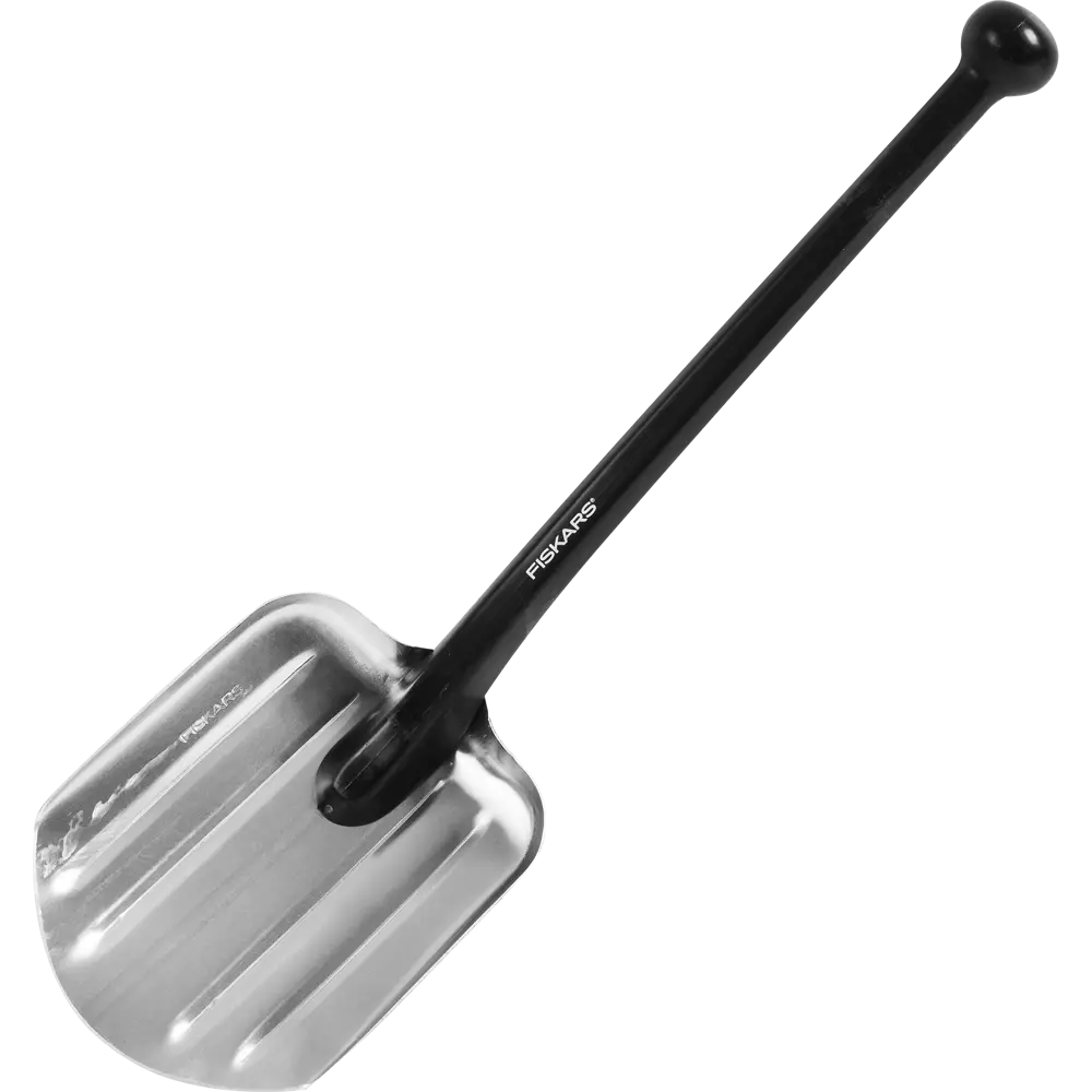 Лопата совковая для уборки снега Fiskars 20.4x70 см сталь с черенком STLM-2171640