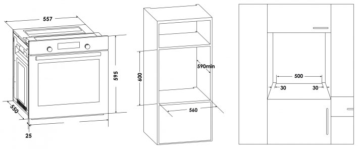 8147681 Электрический духовой шкаф Schaub Lorenz SLB ES6353 черный STDN-0014267 - Вид №10