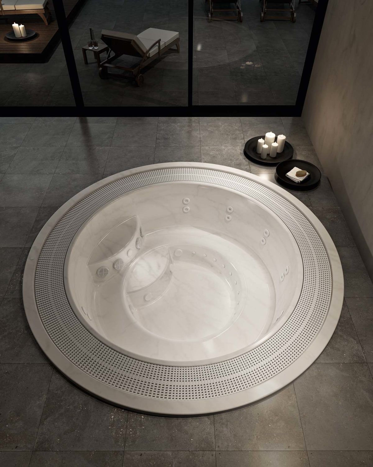 9-местный круглый мини-бассейн с хромотерапией Albatros FOREVER ARCH-00123496 - Вид №1