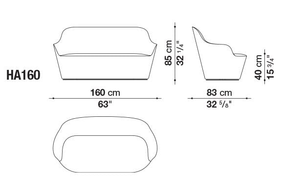 2-местный тканевый диван B&B Italia Harbor ARCH-00082917 - Вид №3