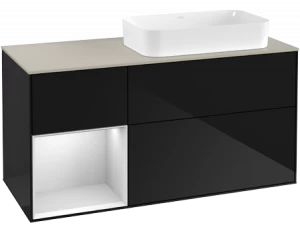 Villeroy&Boch Тумба под раковину Прямоугольная версия F273MTPH Finion Glossy Black Lacquer