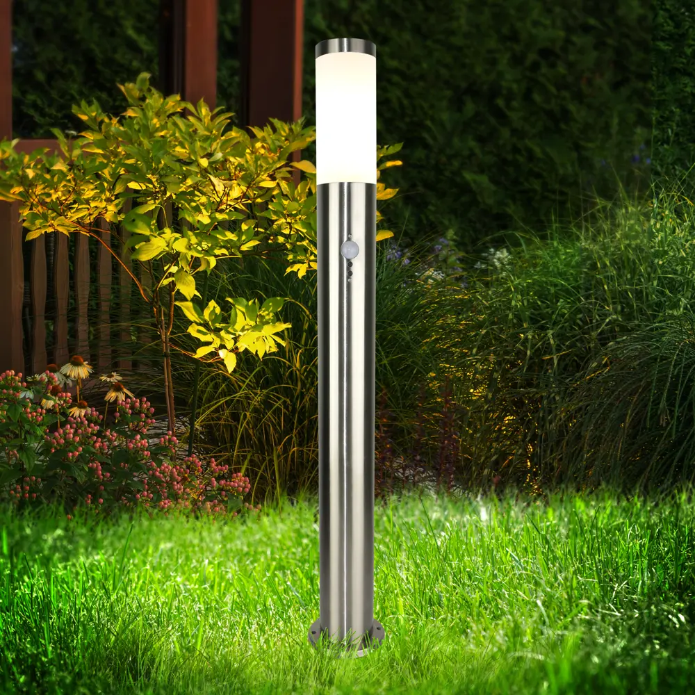 Фонарный столб уличный KREAFORTA Begnas с датчиком движения 80 см серый STLM-2010607