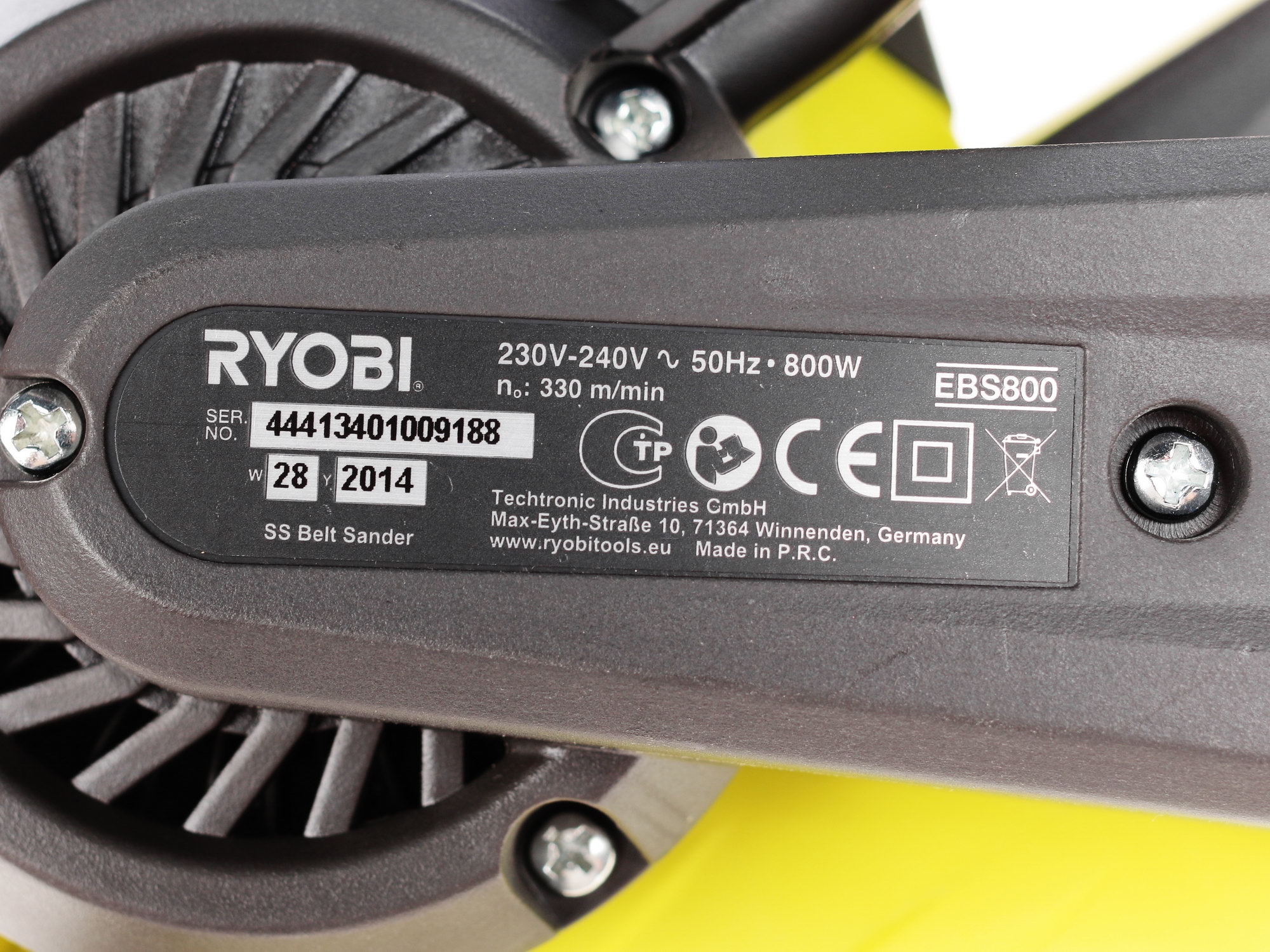 Ленточная шлифмашина Ryobi EBS800 1051542 STDN-0141078 - Вид №4
