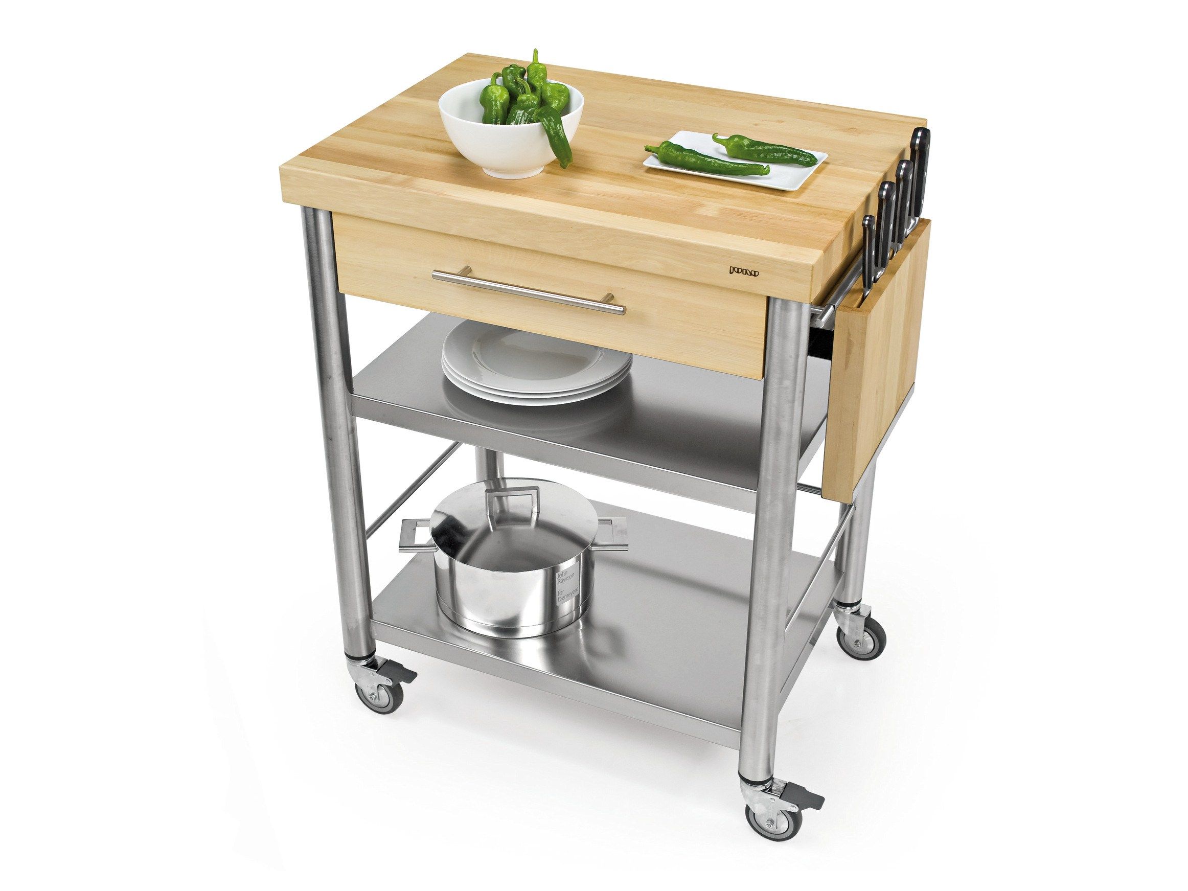 Отдельно стоящий кухонный модуль из нержавеющей стали и дерева JOKODOMUS Auxilium ARCH-00008580