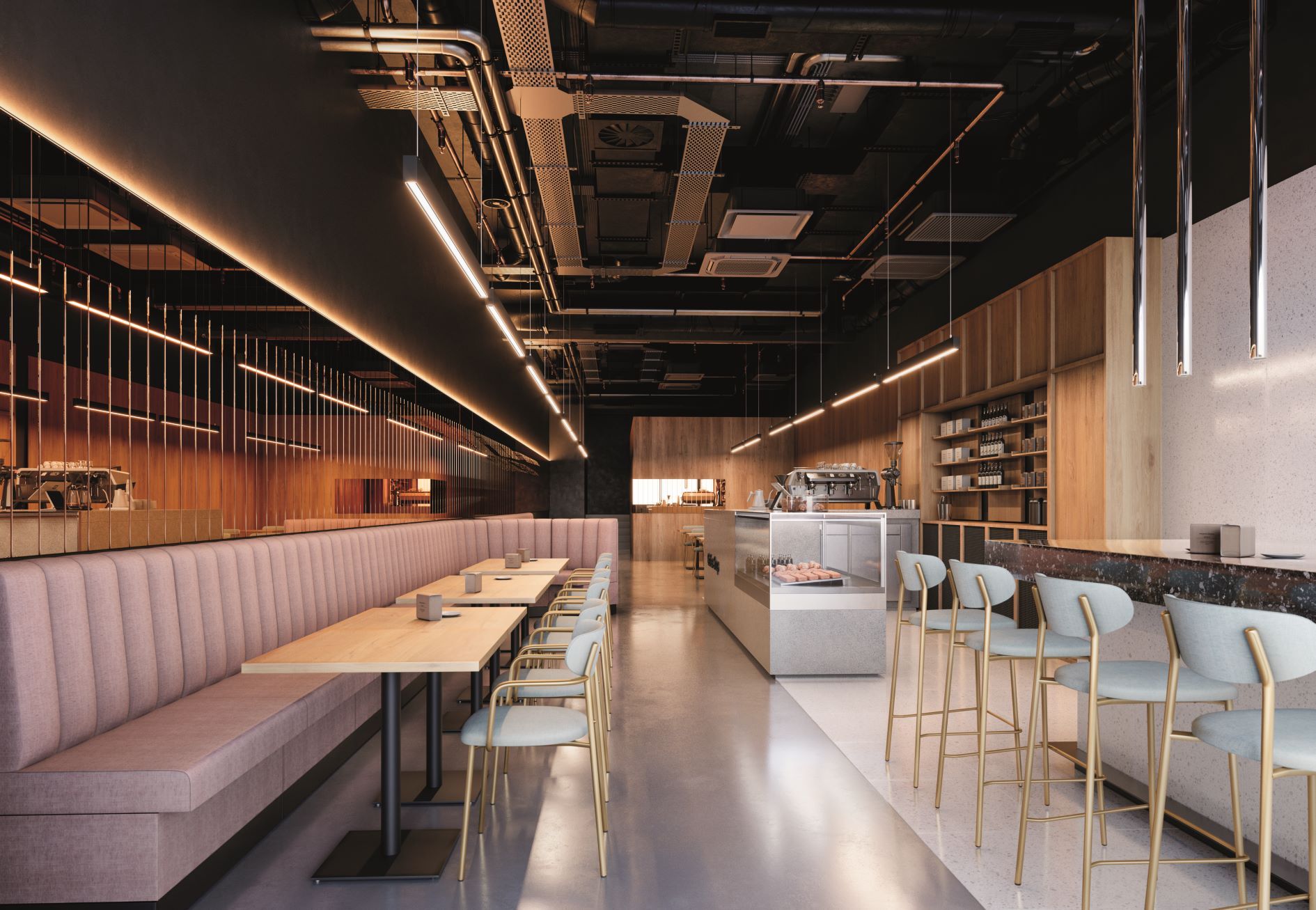 Высокий деревянный табурет с подставкой для ног Sedex Coral ARCH-00009426