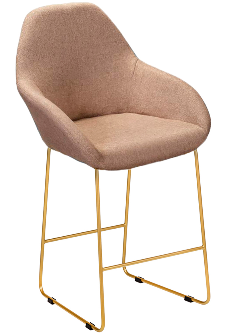 91063264 Барный стул Kent 58.5x101x59.5 см цвет светло-коричневый/золотой STLM-0463904 R-HOME