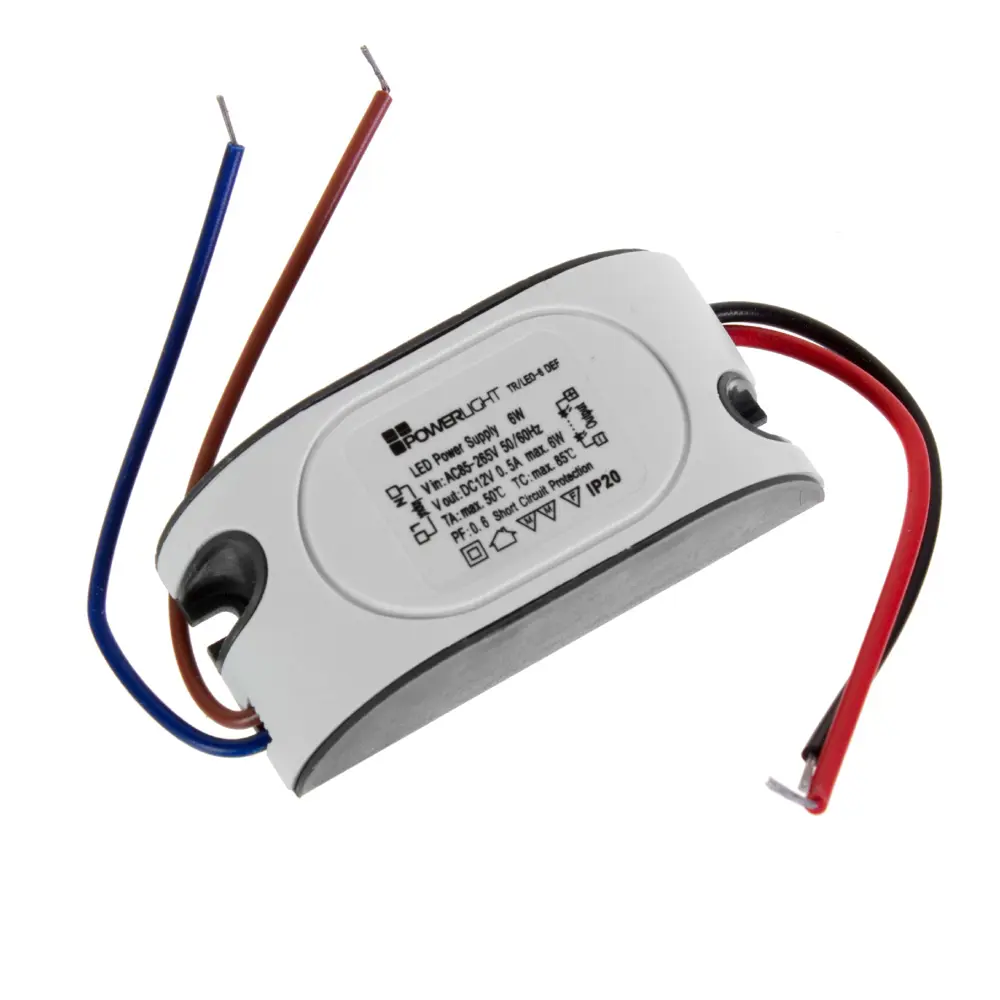 Трансформатор для светодиодов понижающий 12В 6 Вт с защитой IP20 Santreyd STLM-2186069