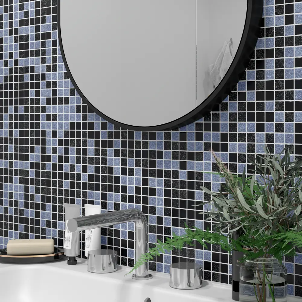 Мозаика стеклянная Artens Pool 32.7x32.7 см цвет черный, 20 шт STLM-2000943