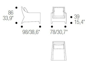 Кресло с подлокотниками