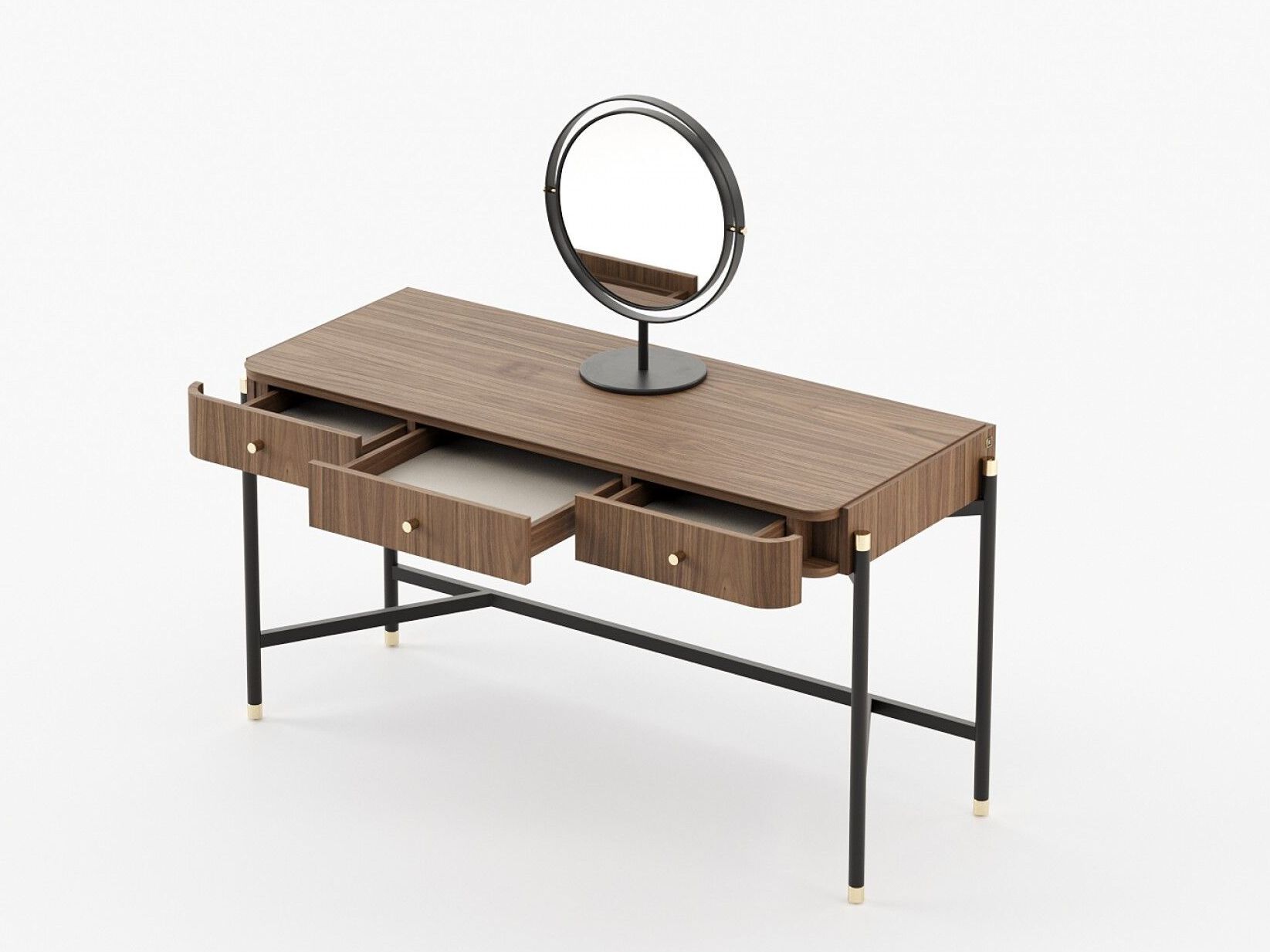 Туалетный столик из нержавеющей стали и дерева Laskasas Rosie ARCH-00007718 - Вид №1