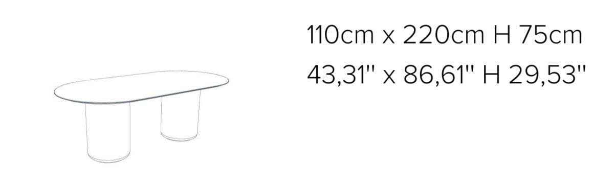 Овальный стол с зернистой столешницей Natuzzi Italia Deep ARCH-00055924 - Вид №9