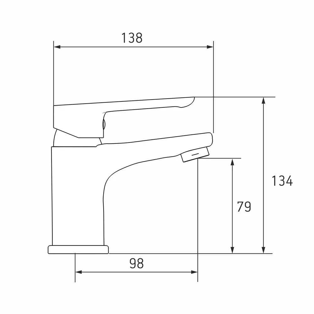 Смеситель для раковины Esko Nelson однорычажный цвет хром STLM-2011447 - Вид №1