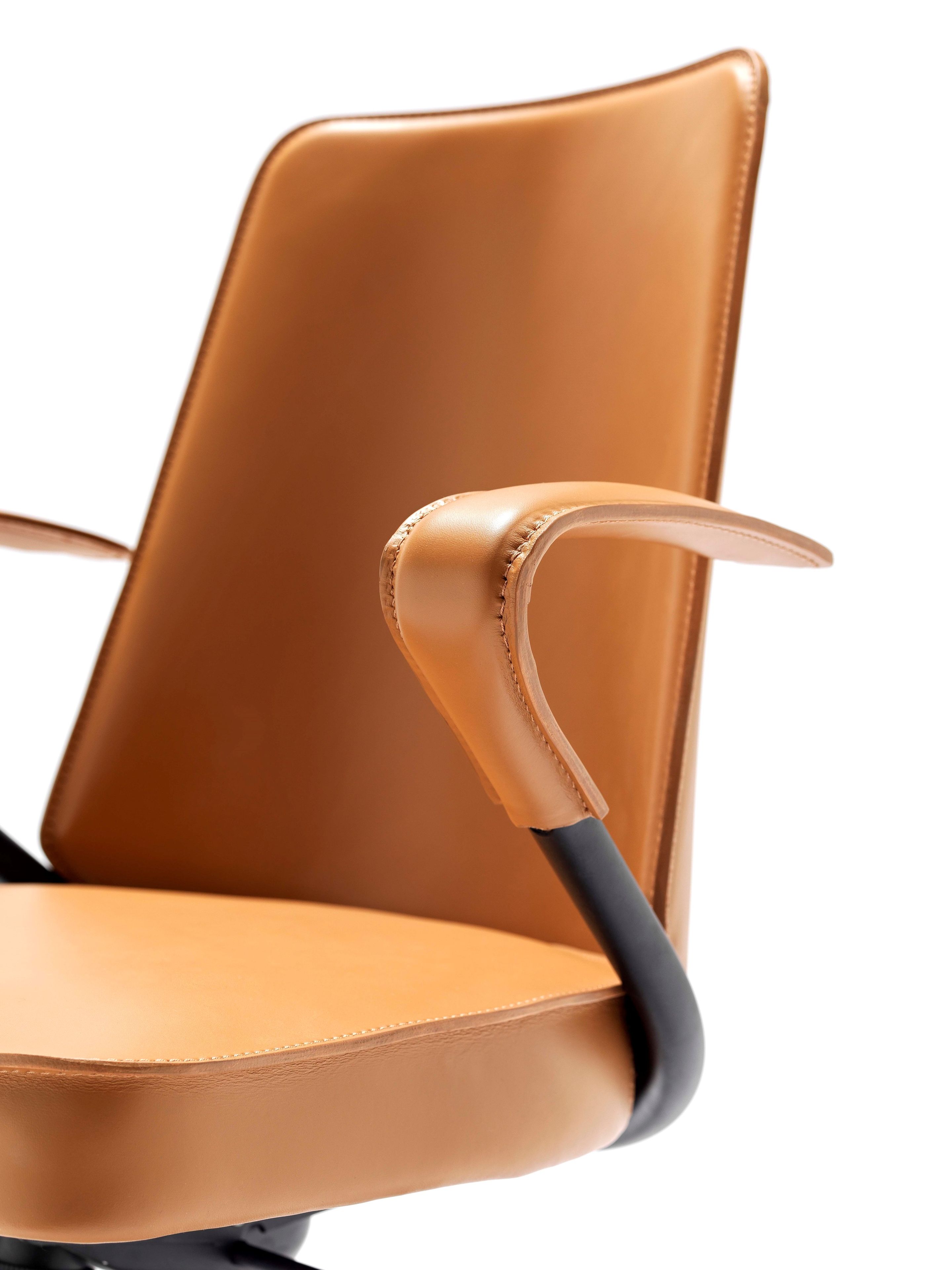 Регулируемый по высоте офисный стул из кожи с подлокотниками Fasem LUNA ARCH-00129410 - Вид №9
