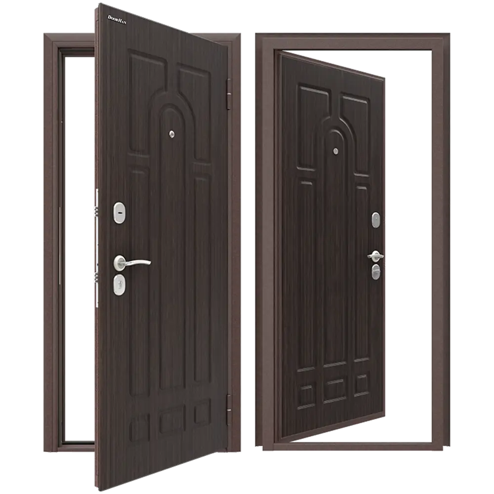 Дверь входная металлическая Оптим 98x205 см правая венге DOORHAN STLM-2135717 - Вид №1