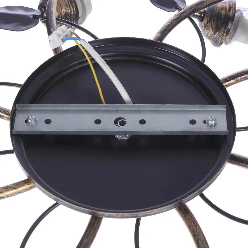 Люстра «Флорин», 8хЕ14х60 Вт, цвет чёрный, золотой ЗАВОД ЭЛЕТЕХ STLM-2177102 - Вид №2