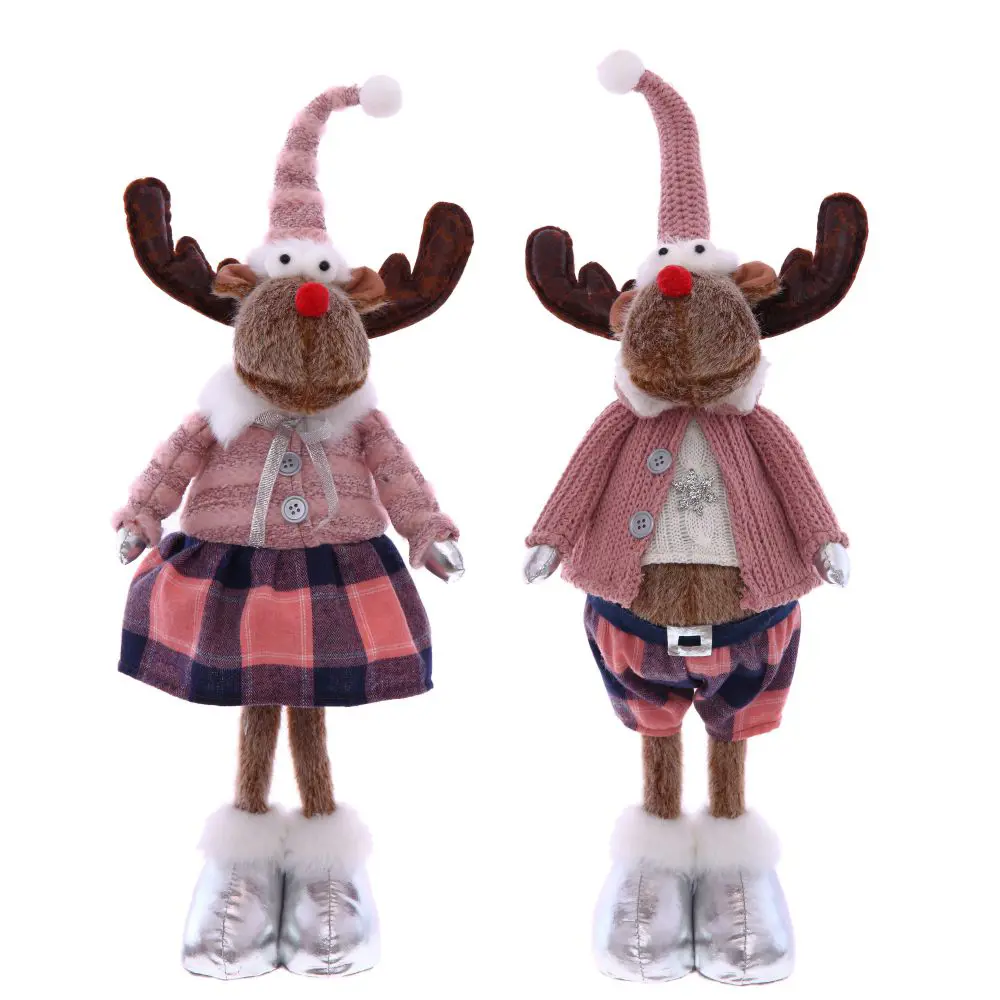 Новогодняя мягкая игрушка Олень в розовом костюме h 56 см 83560540 STLM-2137569 Santreyd 