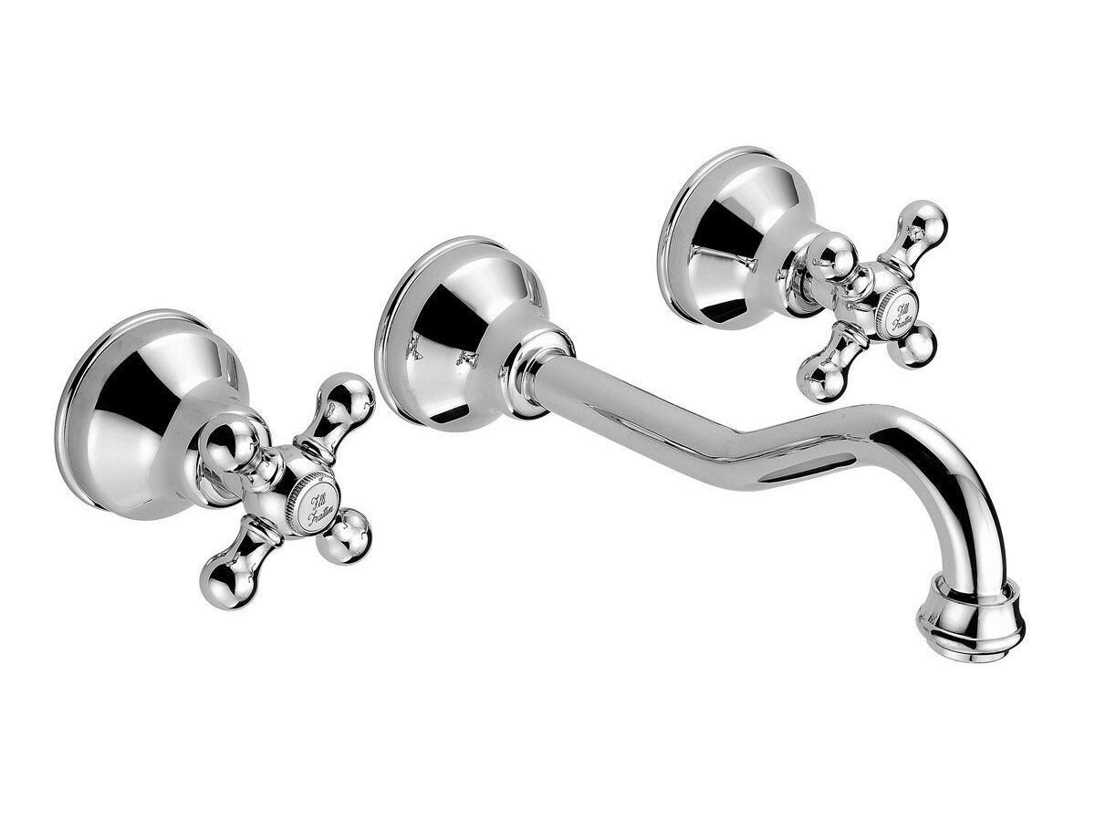 Настенный смеситель для раковины с отдельными розетками без слива Rubinetterie Frattini Dedra ARCH-00011843