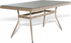 YH-T4766G-1 "Латте" плетеный стол из искусственного ротанга, цвет соломенный 160х90см 4SIS