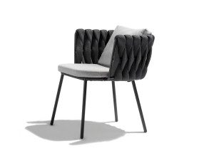 Садовый стул с тканевым подлокотником