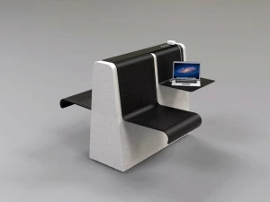 Manufatti Viscio Реконструированная каменная скамья с USB-разъемом Cling