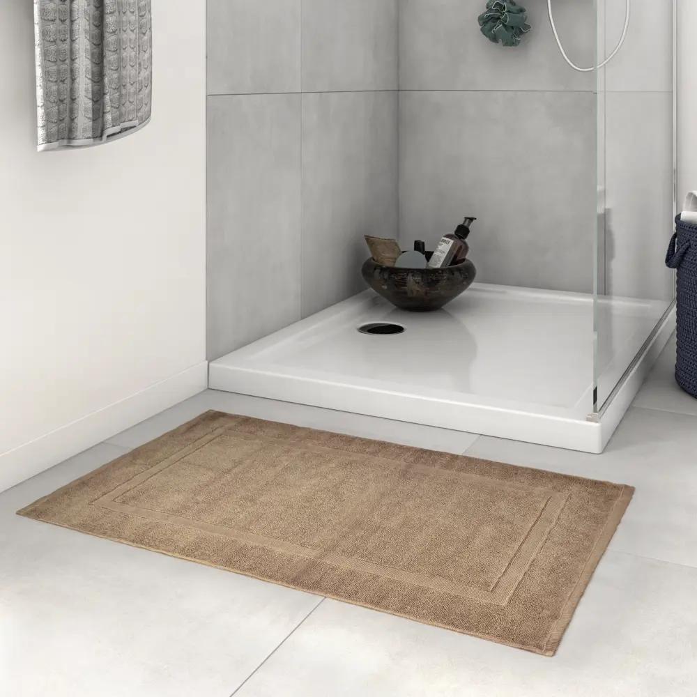 Коврик для ванной комнаты Sensea Terry 50x80 см цвет бежевый Без серии STLM-2135302 - Вид №5