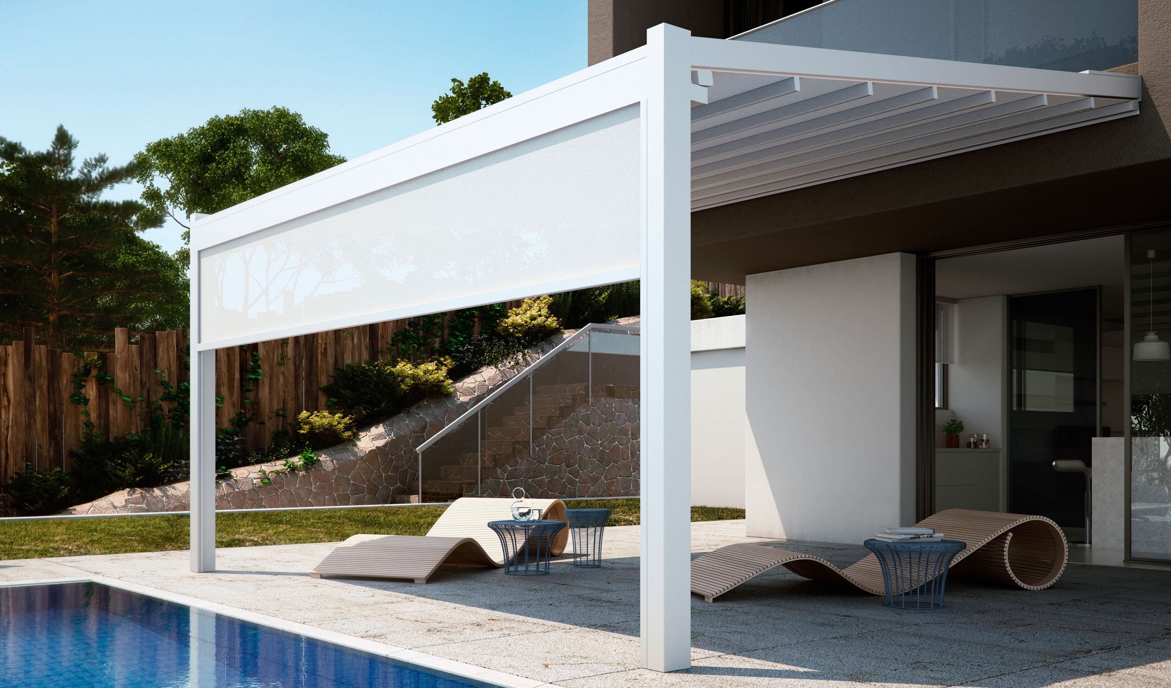 Алюминиевая беседка с раздвижной крышкой Pratic Перголы ARCH-00057101 - Вид №4