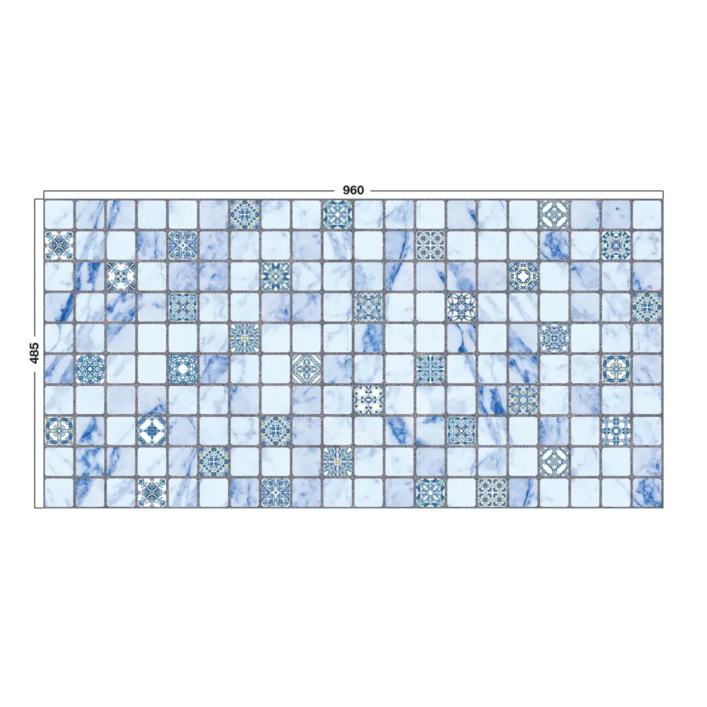 Панель ПВХ листовая 0.3 мм 960х485 мм Терраццо неаполь 0.47 м² Santreyd STLM-2177303 - Вид №1