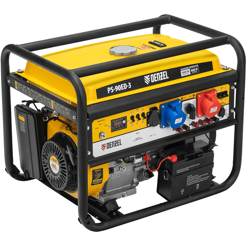 Генератор бензиновый Denzel PS-90 ED-3, 9 кВт STLM-2165666