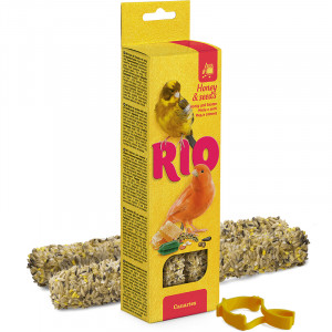 ПР0039983 Лакомство для птиц Палочки для канареек с медом и полезными семенами 2х40г RIO