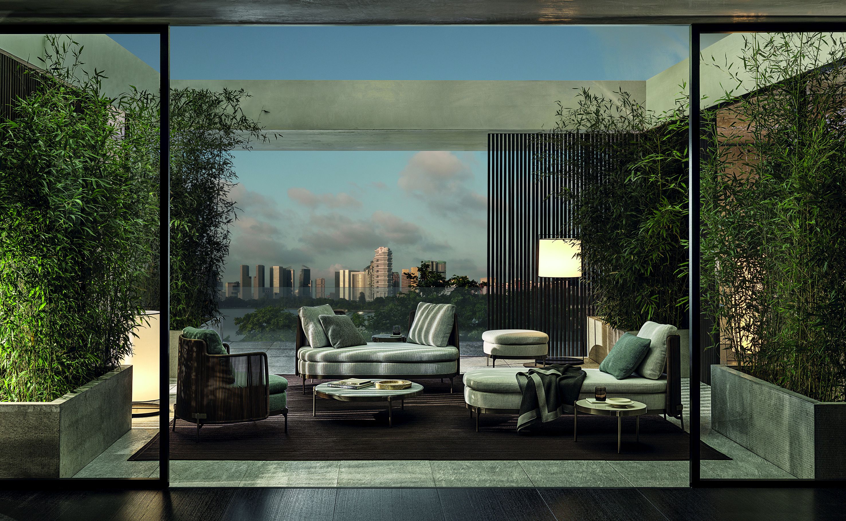 Открытый спальный мешок с мягкой тканью Minotti Tape Cord Outdoor ARCH-00052853 - Вид №4