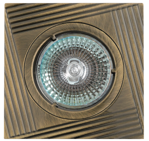 90646706 Светильник точечный встраиваемый FT 105 GAB Квадро люкс под отверстие 70 мм 4 м² цвет античная бронза STLM-0321852 DE FRAN