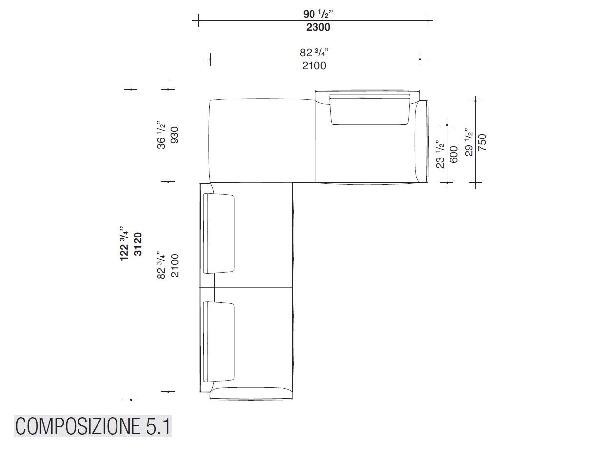 3-местный тканевый диван Lema JERMYN ARCH-00135220 - Вид №15