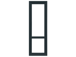 85488961 Балконная дверь ПВХ VEKA одностворчатое 213х70 мм (ВхШ) однокамерный стеклопакет цвет белый/серый антрацит STLM-0063246 Santreyd