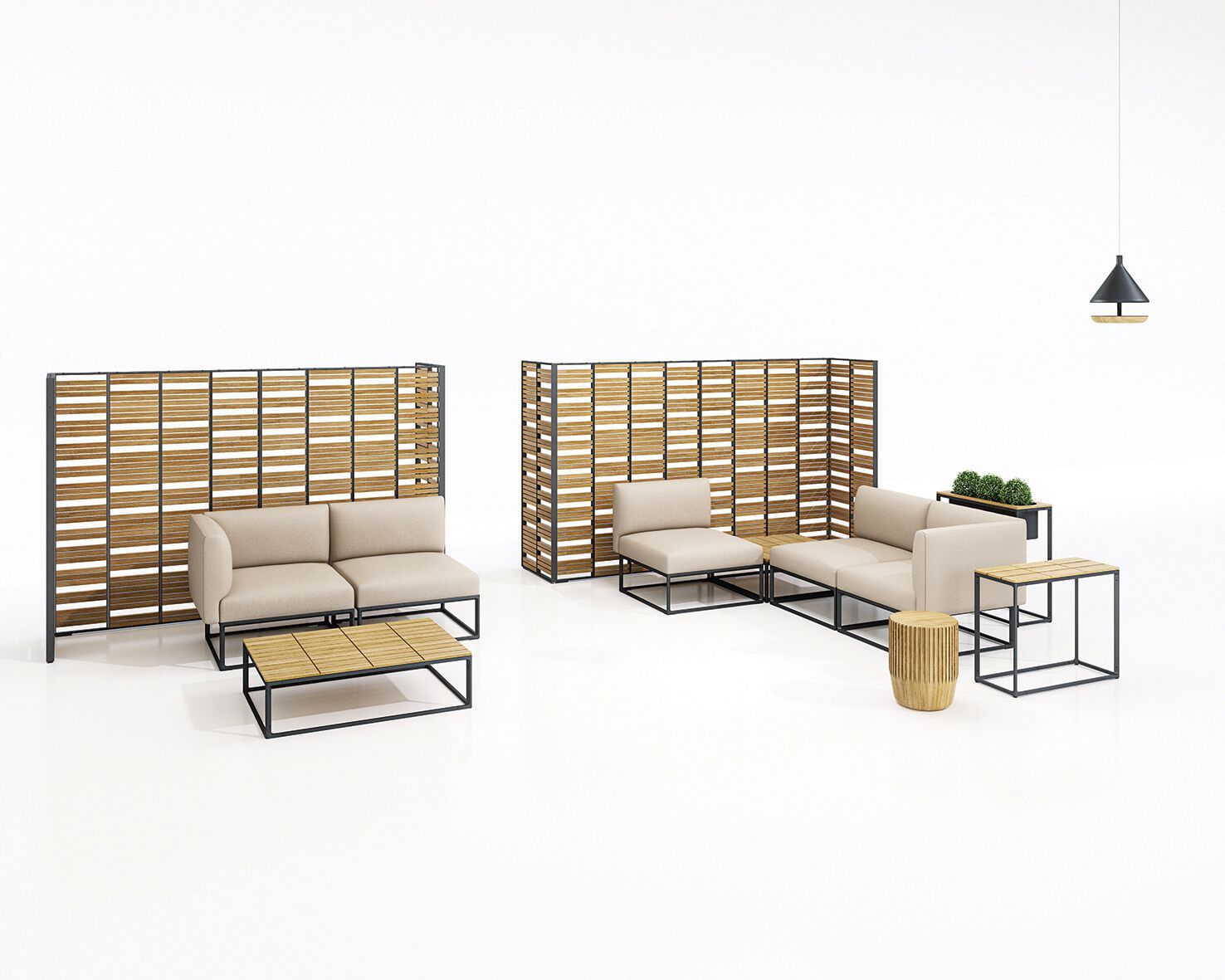 Тканевый модульный садовый диван Gloster Maya ARCH-00027700 - Вид №2