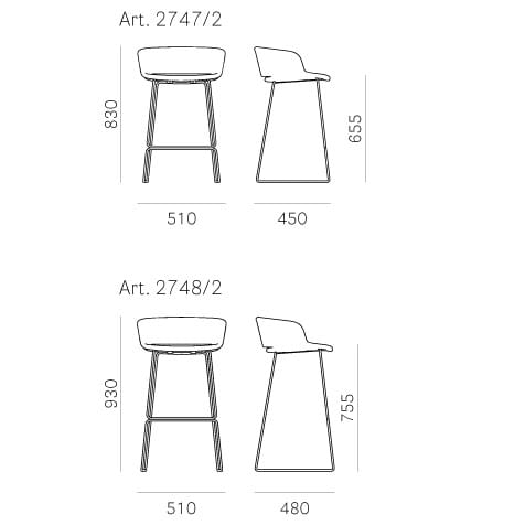 Табурет из ткани Pedrali Babila ARCH-00017469 - Вид №2