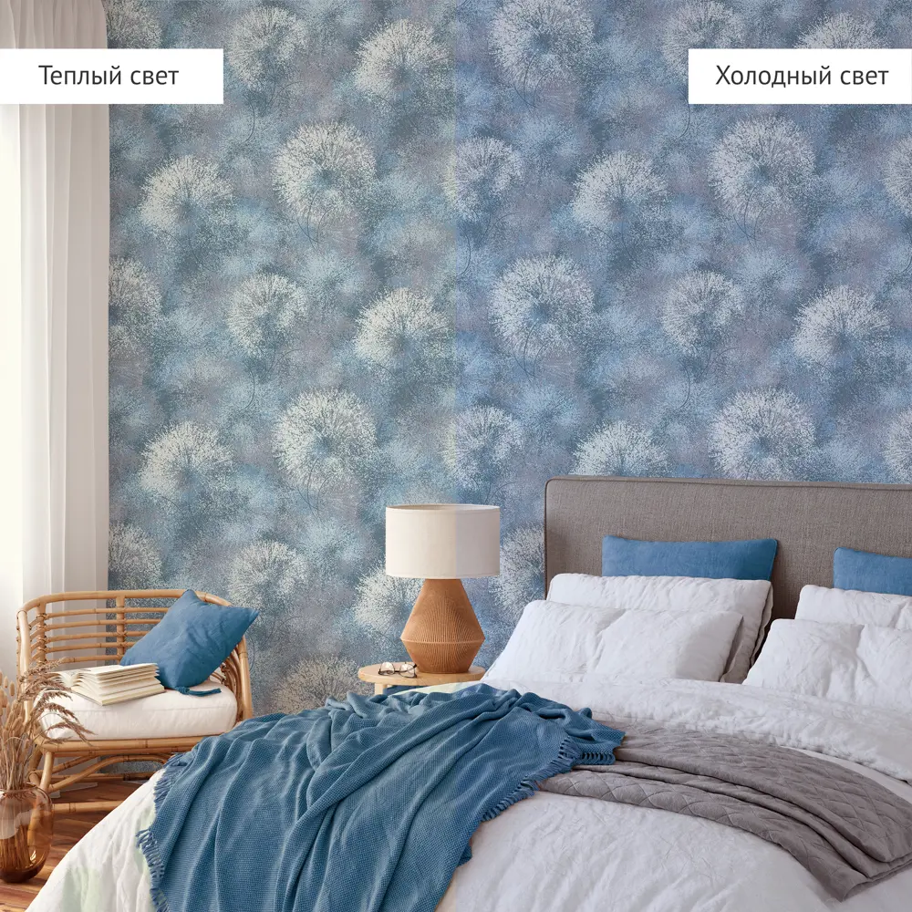 Обои флизелиновые Wall Decor Танго синие 1.06 м 75204-66 STLM-2002051 - Вид №3