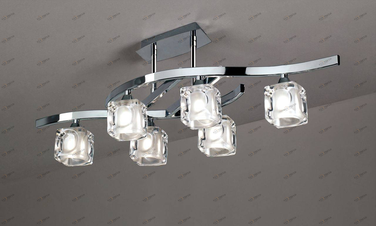 Потолочная люстра Mantra Cuadrax 0950 MANTRA ДИЗАЙНЕРСКИЕ, CUADRAX CHROME 058839 Хром 
