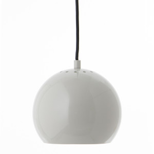 123394 Лампа подвесная ball, 16хD18 см, светло-серая глянцевая, черный шнур Frandsen