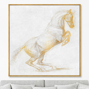 90603663 Репродукция картины на холсте "A prancing horse i. 1790г" 105x105 см STLM-0302615 КАРТИНЫ В КВАРТИРУ