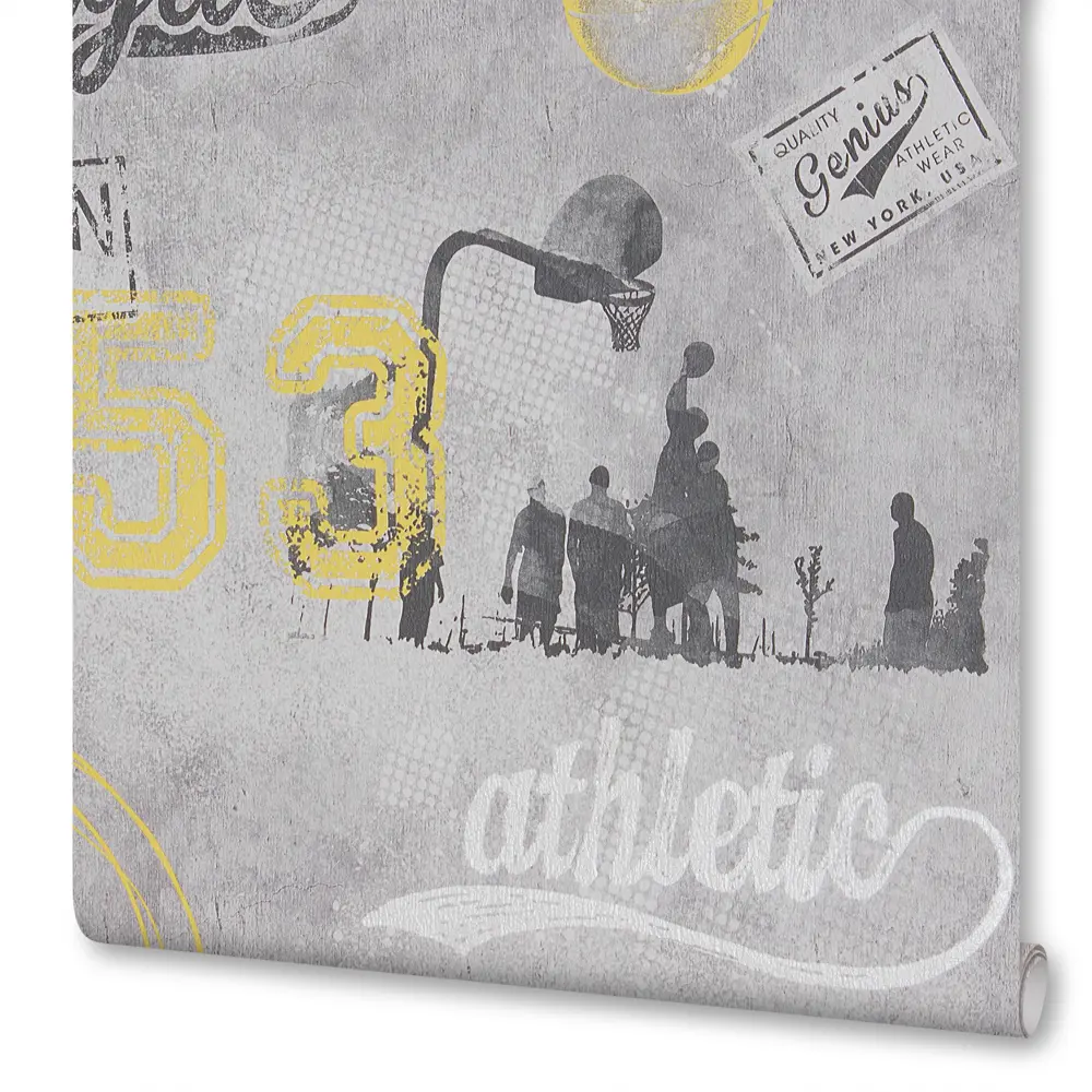Обои бумажные A.S. Creation Boys & Girls 5 серые 0.53 м 953871 Boys + girls 5 STLM-2002663
