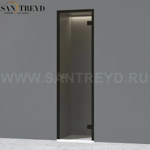 Effegibi FIT 65 Стеклянная правая дверь без порога с профилем из черного алюминия. Размеры: длина 65 см, высота 190 см HP10020008