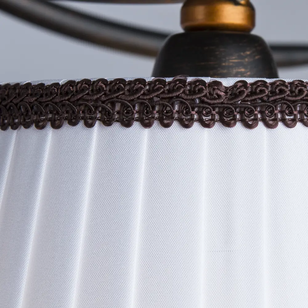 Люстра Irene 5xE14x40 Вт, металл/текстиль, цвет тёмное дерево/белый Arte Lamp STLM-2187519 - Вид №6