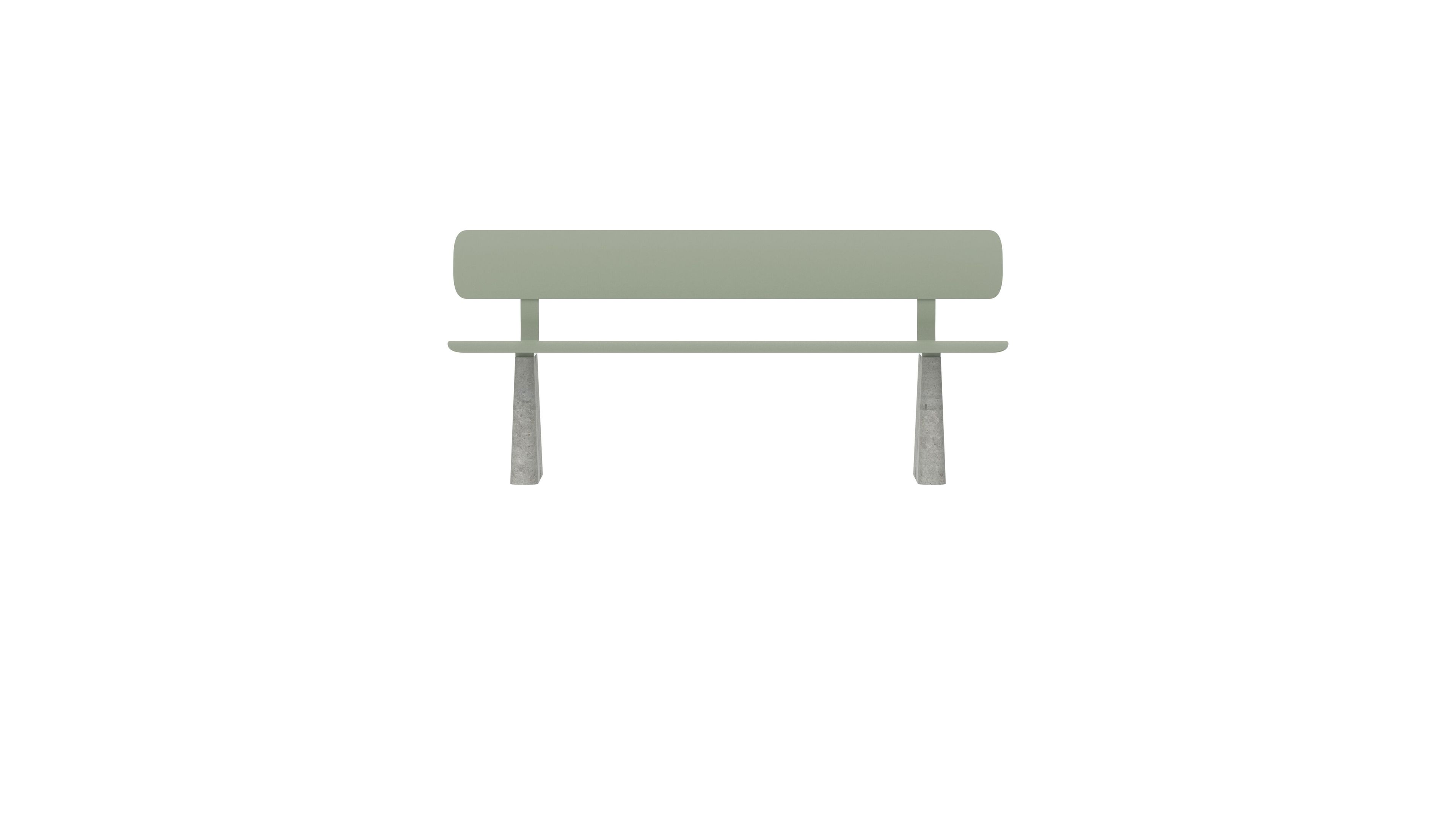 Стальная скамья с порошковым покрытием со спинкой FUNCTIONALS BEN ARCH-00041367 - Вид №34