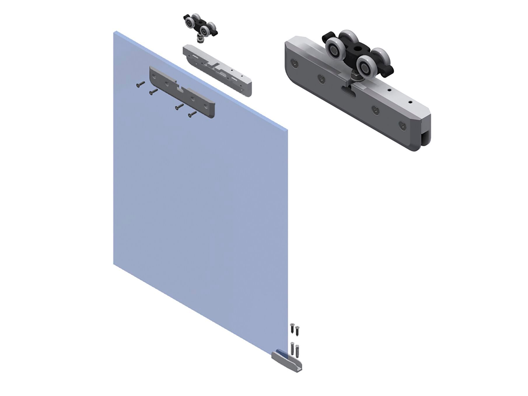 Комплект раздвижных дверей PROTEK® KIT PINZA VETRO PICCOLA/GRANDE ARCH-00081945 - Вид №1