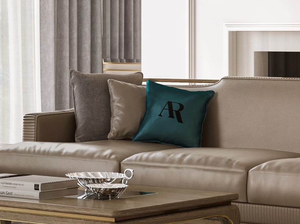 Квадратная однотонная подушка для дивана A.R. Arredamenti Александр ARCH-00111947