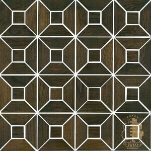 Мозаика и 3D панели из дерева Tarsi Квартал 604 Дуб Селект с брашью (Текстурированная) 331х331 мм.