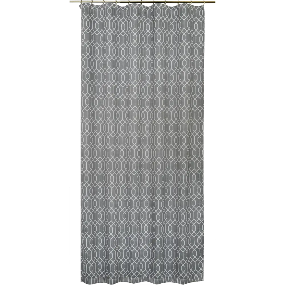Штора на ленте «Артдеко» 145x260 см геометрия цвет серый SEASONS STLM-2189018