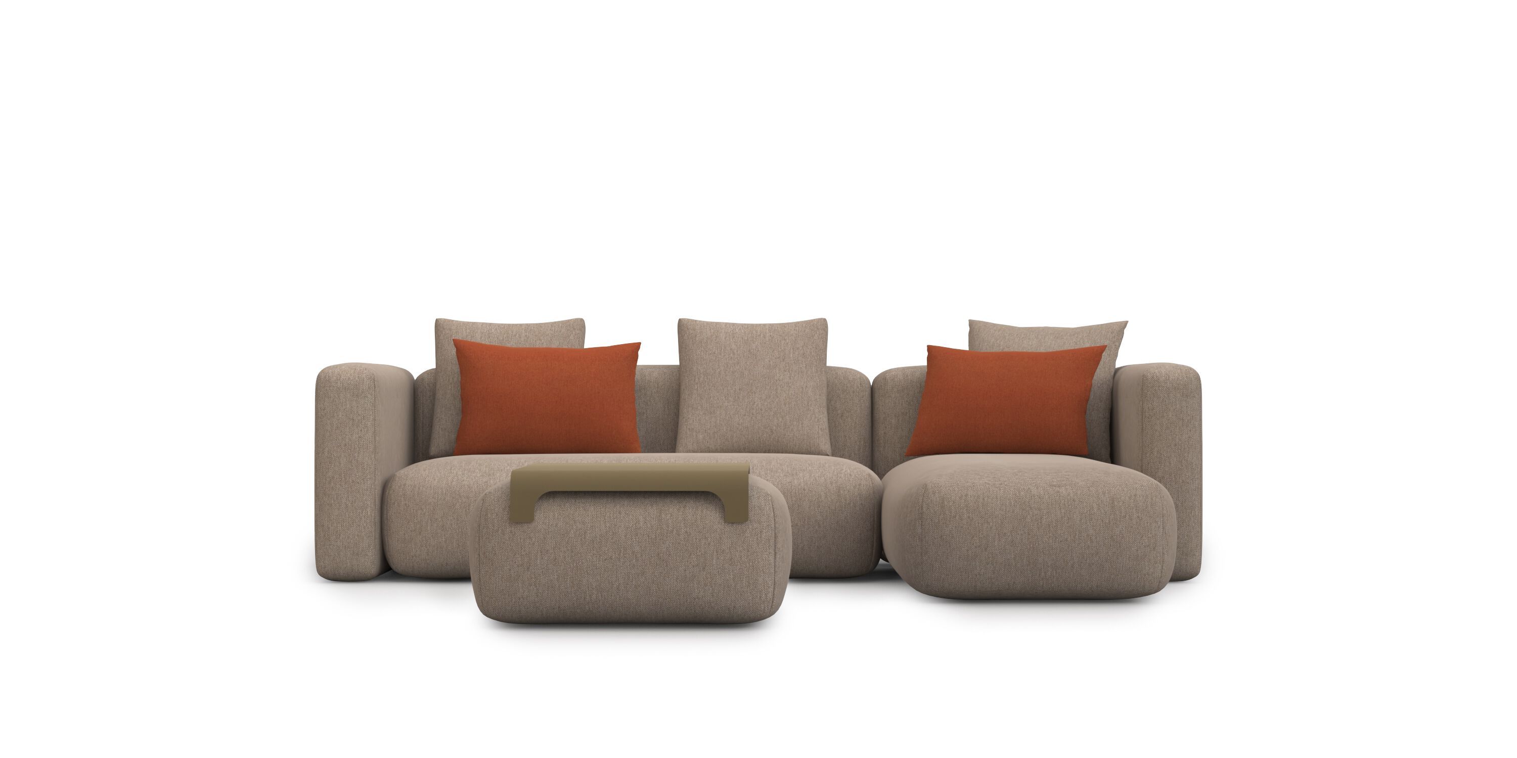 Тканевый диван с полуостровом HANNABI MODEL NO.20 TERRA ARCH-00099933 - Вид №5