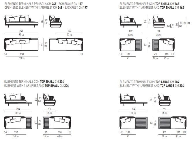 Секционный диван на открытом воздухе Minotti Sunray ARCH-00109110 - Вид №10